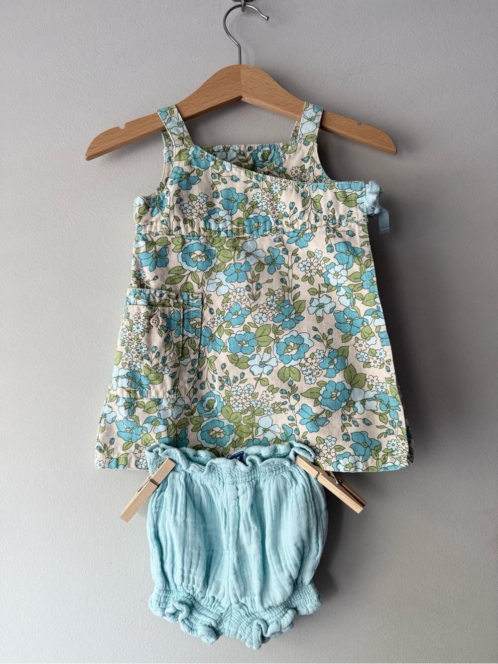 Old Navy Floral Wrap Dress with Bloomers